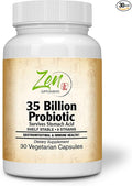 35 Billion Probiotic CFU with 8 Strains 30-Vegcaps - Sustained Release Technology Resist Stomach Acid Shelf Stable - Support for Healthy Digestion &amp Intestinal Ecology Favorable Intestinal Flora