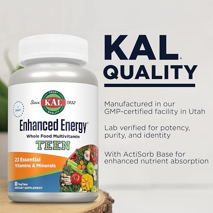 Kal Enhanced Energy for Teens Tablets 60 Count