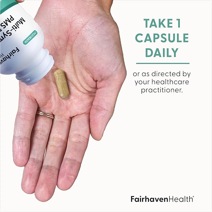 Fairhaven Health Multi-Symptom PMS Relief for Women | PMS Support Supplement for Women | Relief from Cramps Bloating | Vegan | 30 Capsules