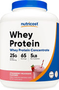 Nutricost Whey Protein Concentrate (Strawberry Milkshake) 5LBS - Gluten Free &amp GMO Free