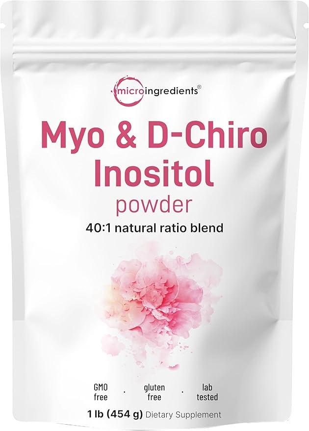 Micro Ingredients Vitamin D3 10000iu + K2 200mcg Coconut Oil Softgels &amp Myo &amp D-Chiro Inositol Powder Bundle 2 Pack | Essential Sunshine Vitamins | Inositol Supplement for Women