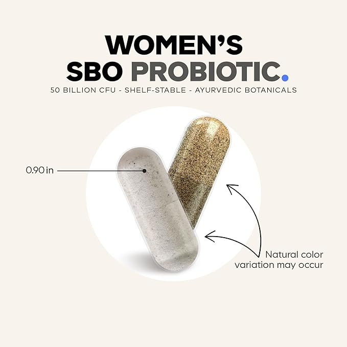 Codeage Women’s Probiotics Supplement - 50 Billion CFUs - SBO Probiotics &amp Prebiotics - Cranberries - Feminine Health - Fermented Botanical Blend Whole Food Supplement - Vegan Non-GMO - 60 Capsu