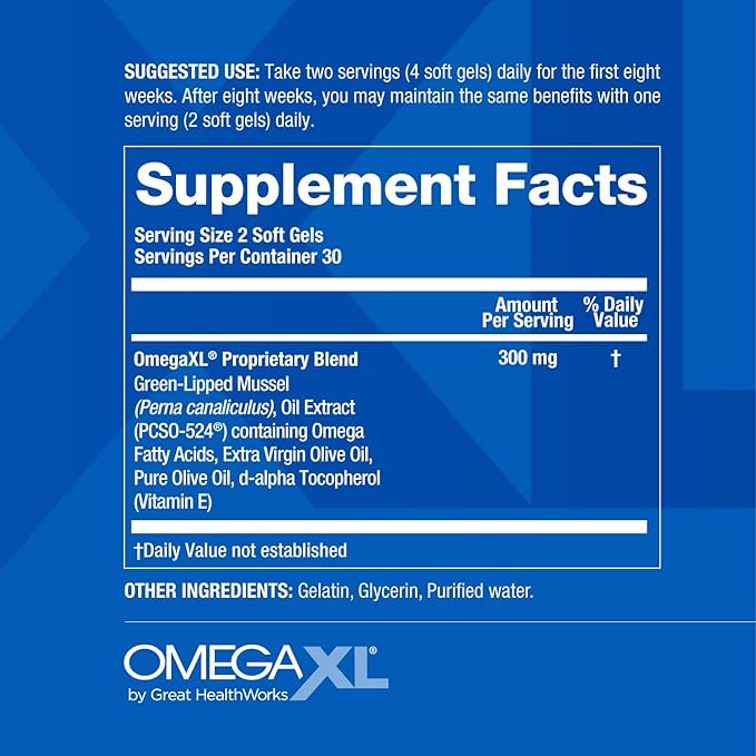 OmegaXL Joint Support Supplement - Natural Muscle/Immune Support 60 Softgels (2 Pack) &amp VitaminXL D3 High Potency Daily Vitamin D 5000 IU 125mcg Supplement (30 Softgels)