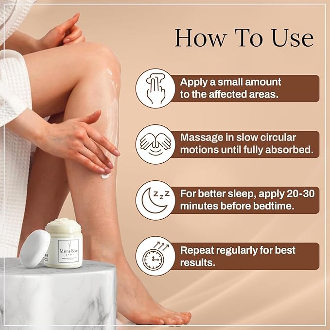 Mama Bear Oasis Lotion - Magnesium Cream - Lavender Magnesium Lotion for Foot Hands Legs Toes Includes Arnica Vitamin B6 Aloe Vera MSM (Pack of 2)