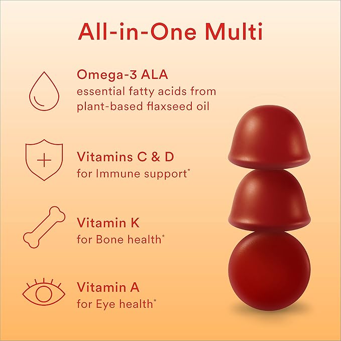 SmartyPants Organic Toddler Multivitamin Gummies: Probiotics Omega 3 (ALA) &amp Kids Multivitamin Gummies Sugar Free: Omega 3 (ALA) Vitamin D3 C Vitamin B12