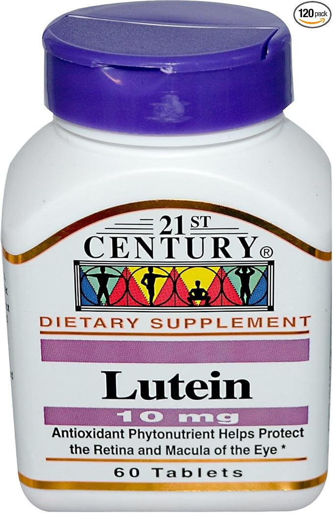 21st Century Lutein 10 mg - 60 Tablets Pack of 4