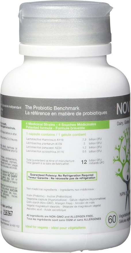 Nova Probiotics Vegan Man 12 Billion 60 Vcaps