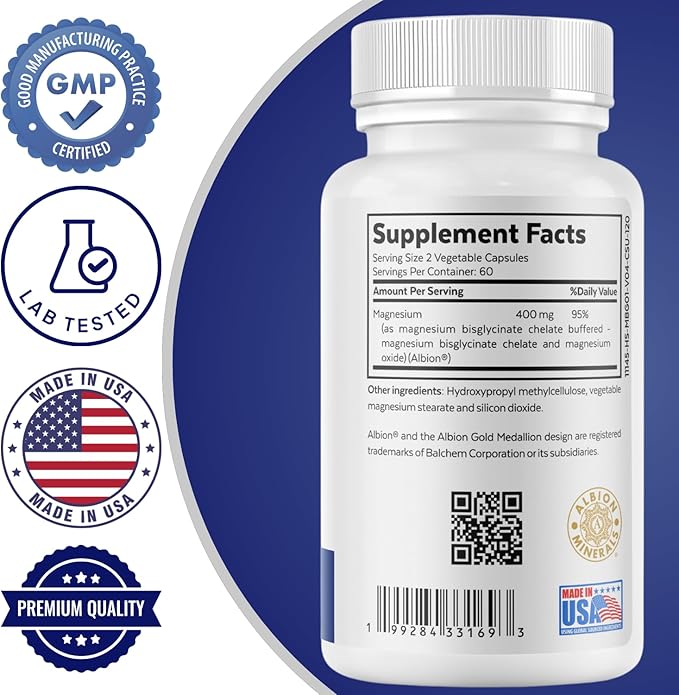 Magnesium Bisglycinate + Vitamin D3 K2 Complex Bundle | Bone Strength Muscle Relaxation Calcium Support Immunity Heart Health &amp Daily Wellness