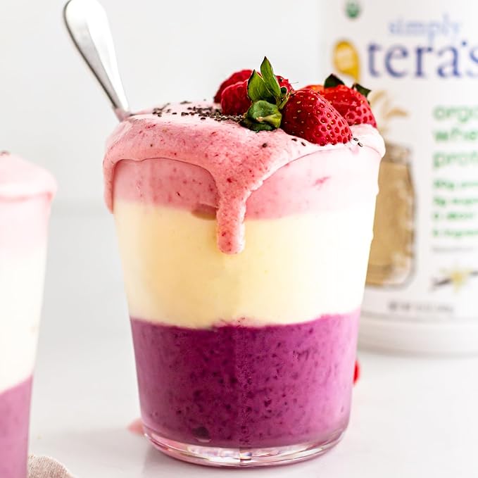 simply tera's Organic Whey Protein Powder - Grass Fed Vanilla Whey Protein Powder Clean Made Without Artificial Sweeteners Non-GMO Kosher rBGH-Free Organic - 12 Oz.