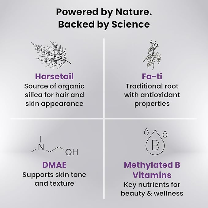 Organic Excellence Hair Skin and Nails Vitamins for Women &amp Men – Biotin Supplement 5000 mcg– Hyaluronic Acid - Supports Healthy Hair Growth Radiant Skin &amp Strong Nails 3 Month Supply (90 T