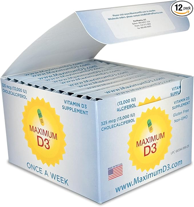 13000 IU Box 60 Capsules Total (12 Cards/Box x 5 Capsules per Card) 60-Weeks Supply