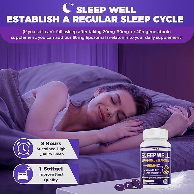 NEVISS Women &amp Men's 50+ Multivitamin Gummy and Melatonin 60mg Bundle