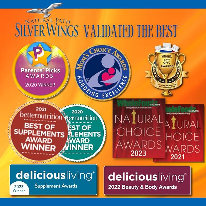 Natural Path Silver Wings Supplements - Colloidal Silver 500 ppm (1 oz / 30 ml) Immune Support Plus Herbal Ointment 250 ppm (1.5 oz)