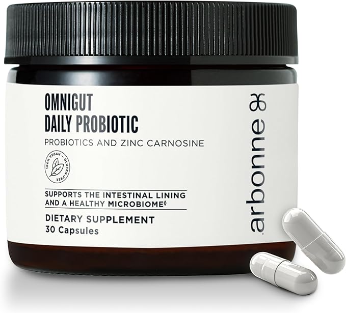 Arbonne OmniGut Daily Probiotic Supplement - Probiotics for Men and Women to Support Digestion Gut Health for Women Probiotic Capsules 30 Count