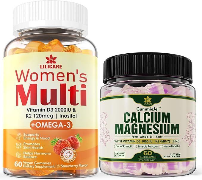 Plant Based Calcium Supplement + Womens Multivitamin Gummies
