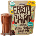 EarthChimp Organic Vegan Protein Powder - with Probiotics - Non GMO Dairy Free Non Whey Plant Based Protein Powder for Women and Men Gluten Free - 52 Servings 64 Oz (Chocolate) No Scoop