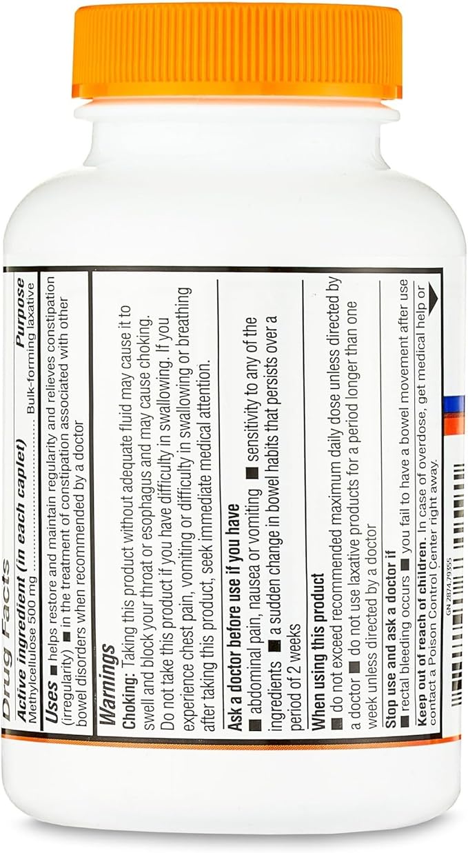 Fiber Therapy Methylcellulose 500mg100ct (Pack of 1) Set by Basket Goods