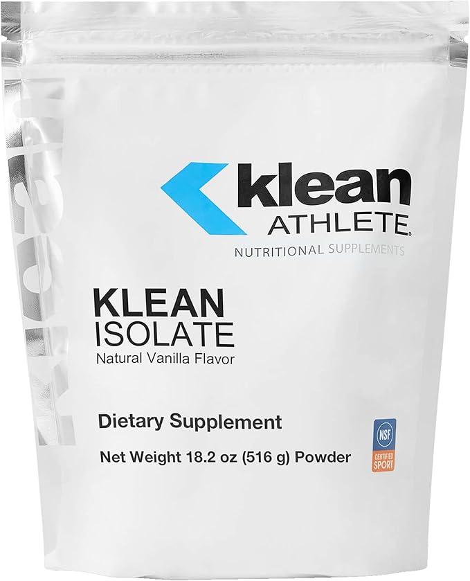 Klean Athlete Klean Isolate - Whey Protein Isolate - Daily Protein &amp Amino Acid - Intake for Muscle Integrity* - NSF Certified for Sport - 20 Servings - Natural Vanilla Flavor
