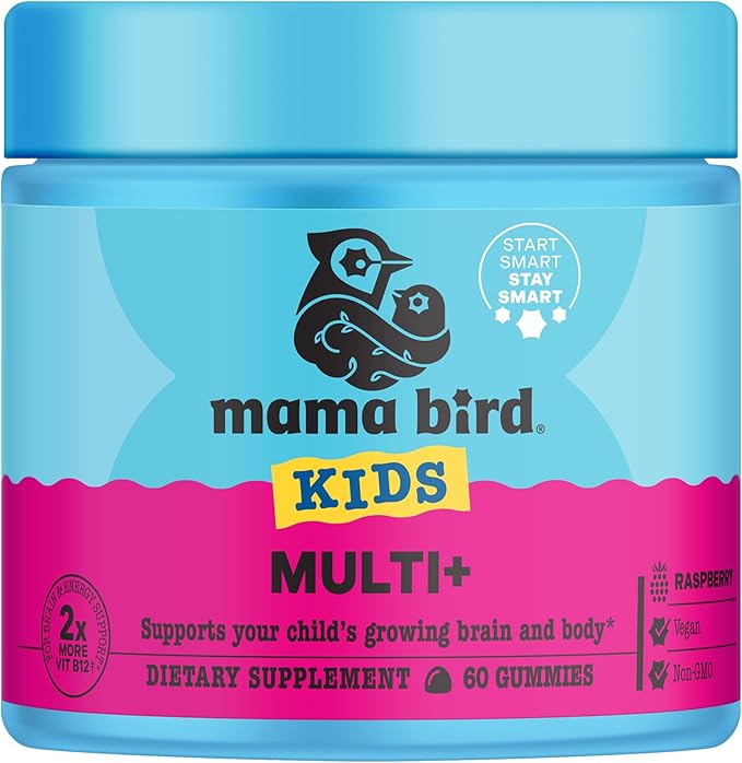 Best Nest Wellness Multi Plus Gummies - Brain Health Support Supplement with Methylated Vitamins - Chewable Multivitamin for Kids - Aids Healthy Energy &amp Immune Function - Raspberry 60 Gummies