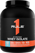 Rule 1 R1 Protein Whey Isolate - with 25g Protein &amp 6g BCAA Exclusively from Isolated &amp Hydrolyzed Sources for Workout Recovery (5 Pounds* Birthday Cake)