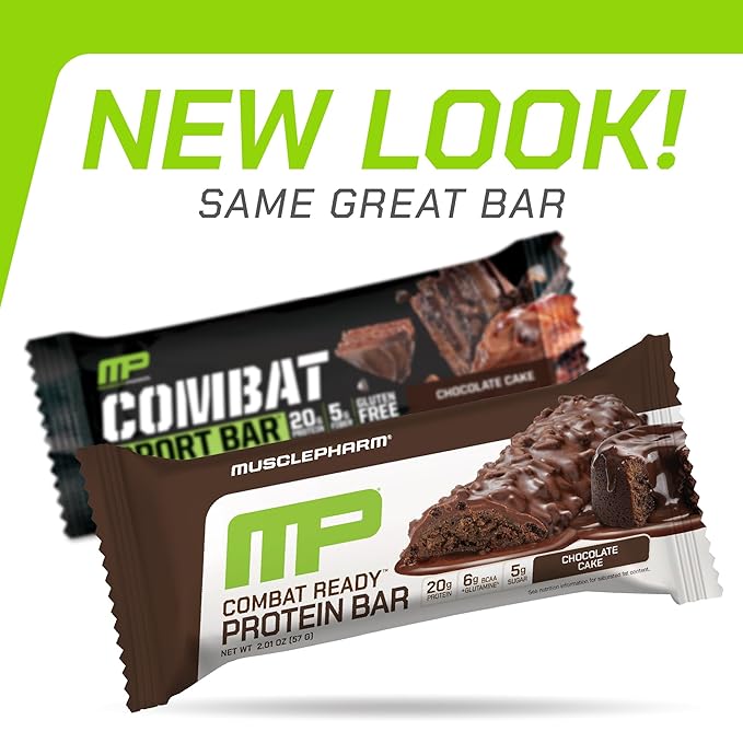 MusclePharm Combat Ready &amp Combat Sport Protein Bar Bundle: Confetti Cake &amp Chocolate Cake Flavor