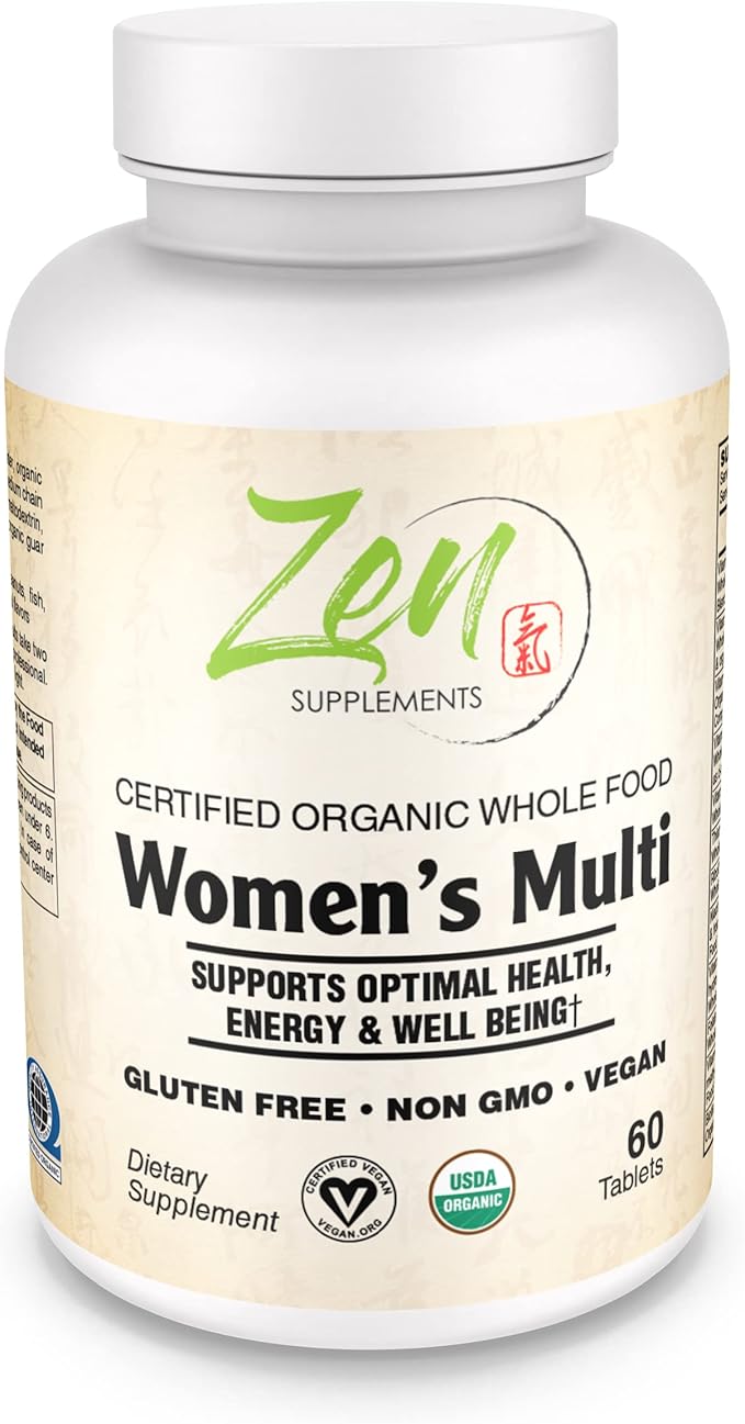 Zen Supplements Whole Food Organic Womens Multivitamin - 60 Tablets