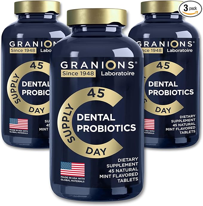 Dental Probiotics for Teeth and Gums - Fresh Breath Lactobacillus Salivarius Probiotic for Women and Men - Oral Probiotics for Mouth Bad Breath Dental Probiotic for Mouth Health - 135 Mint Tablets
