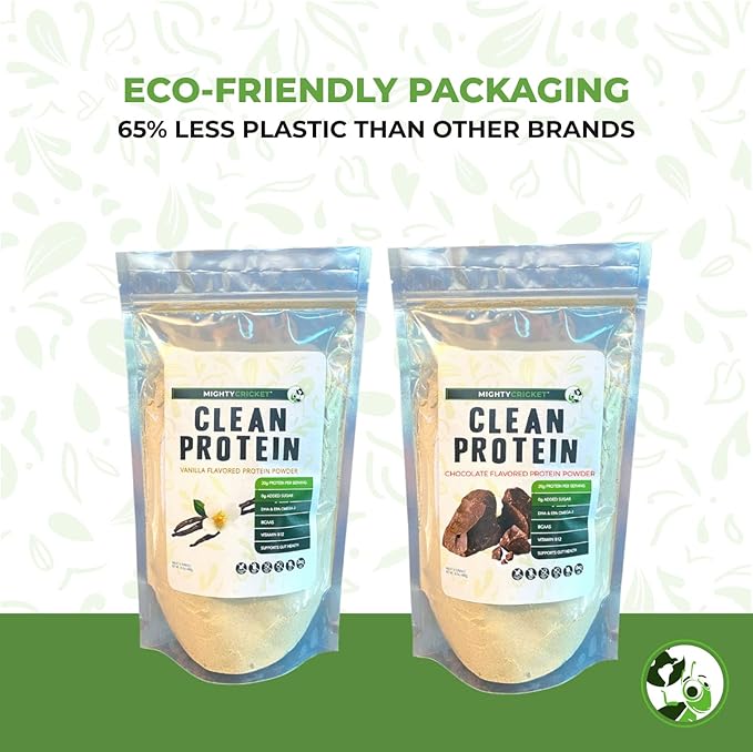 Mighty Cricket Protein Powder. 20g Clean Prebiotic Cricket Protein. No Sugar Low Carbs Gluten &amp Dairy Free. Keto &amp Paleo 100% Natural Ingredients. Chocolate 1 lb (Pack of 1)