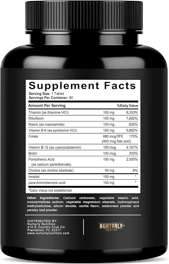 Magnesium and Vitamin B Complex - Magnesium Citrate 500MG - B Vitamins B1B2B3B5B6B7B9B12 and Biotin - Muscle Relaxation Sleep and Energy Immunity and Mood Support
