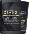 Sports_Researchs D3 K2 125 mcg (160 Count - Value Pack) Plant Based Vitamin