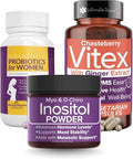 Save 10% on Ultimate Women’s Health Bundle – Probiotics Vitex Chasteberry &amp Inositol Powder for Hormonal Balance Reproductive Health and Digestive Support