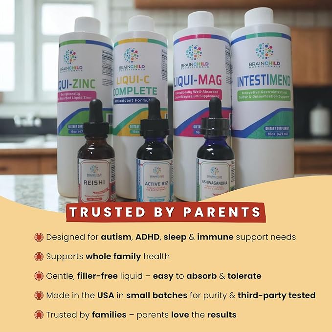 BrainChild B-Complex Liquid - High-Potency Methylated B Vitamins for Energy Stress &amp Mood Non-GMO Vegan Gluten-Free Mango - 16oz