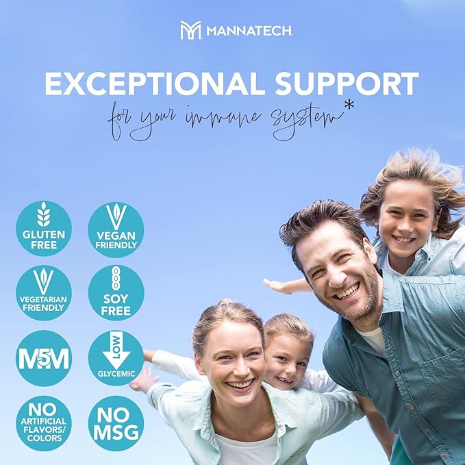 Mannatech Advanced Immune Support Supplement - 150% More Vitamin C Increased Manapol Zinc &amp Glyconutrients for Immunity in MannaBOOM 10 Slimsticks