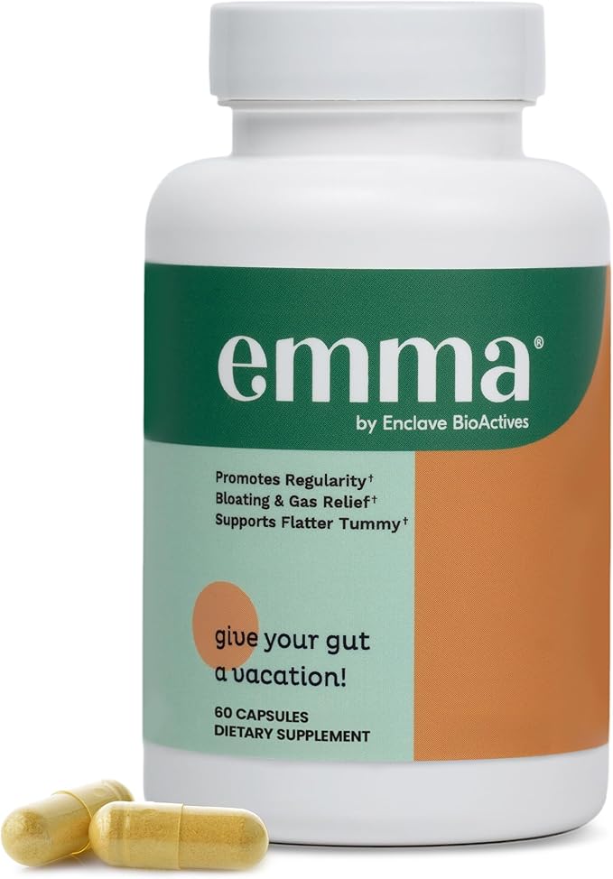 Emma Gut Health Relief Supplement Doctor Endorsed Formula for Women &amp Men Leaky Gut &amp Digestive Support for Constipation Bloating &amp Gas Relief with Berberine Resveratrol Quercetin 60