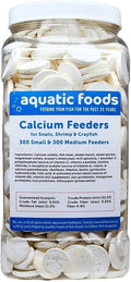 Aquatic Foods Inc. Calcium Feeder Disks for Shrimp Snails Crabs Crayfish Hermit Crabs and All Tropical Fish 600 Count Jar of Small-Medium Feeder Disks