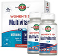 KAL Plus 2-in-1 Multivitamin for Women 50+ AM/PM Vitamin B and D Biotin Ginkgo Biloba Bone Strength and Immune Support Made Without GMOs and Soy Vegan 30 Servings 120 Tablets