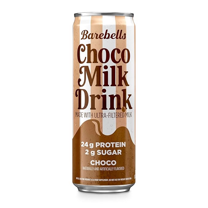 Barebells Choco Milk Drink – 24g Protein No Added Sugar* High Protein Chocolate Shake Ultra-Filtered Milk Ready-to-Drink – 11.2 fl oz (330ml) 12 Count