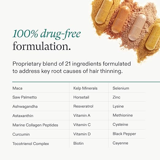 Nutrafol Women's Balance Hair Growth Supplements Ages 45 and Up Clinically Proven for Visibly Thicker Hair and Scalp Coverage Dermatologist Recommended - 1 Month Supply