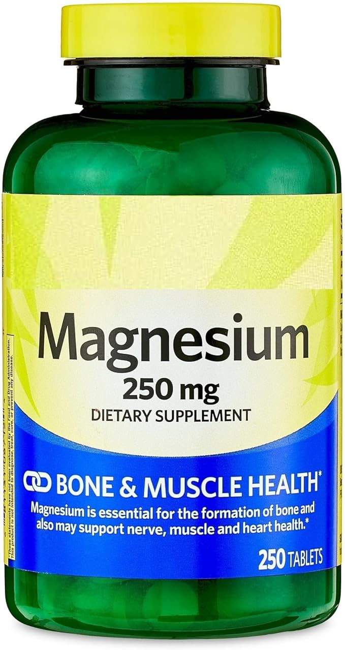 Magnesium Bone &amp Muscle Health Dietary Supplement Tablets 250 mg 250 Count + SEDLAV Sticker