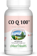 Maxi Health COQ10 100mg Capsules – 100mg Coenzyme Q10 for Heart &amp Energy Support – Kosher Certified CO Q 10 Supplement – Non-GMO and Gluten-Free Heart Health Supplements - 90 Liquid Capsules