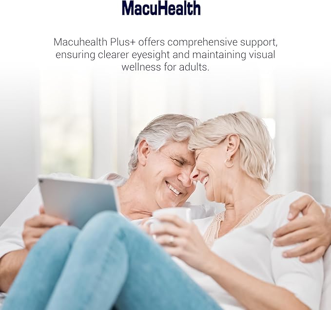 Macuhealth Plus+ Eye Vitamins Supplement for Adults - 90 Day Supply with Lutein Zeaxanthin and Meso-Zeaxanthin - Unflavored Vitamin for Eyes
