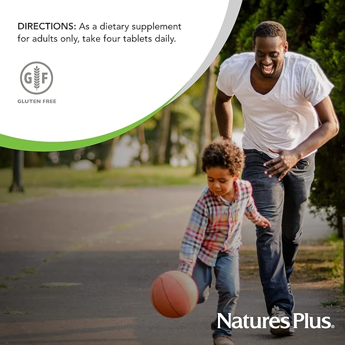NaturesPlus Calcium/Magnesium/Vitamin D3 with Vitamin K2 - Supports Bone &amp Immune Health - Vegetarian Gluten Free - 180 Tablets - 45 Servings