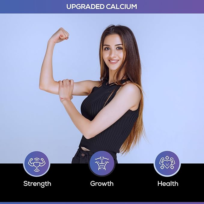 Upgraded Formulas Calcium Supplement - Strength Growth Heatlth - 60 Capsules