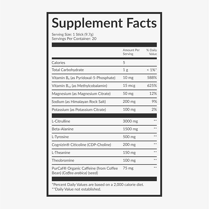 Beam Pre Workout Powder – Pre Workout Supplement with Organic Caffeine 350 mg Electrolytes &amp Nootropic Focus Support No Sugar Pre Workout for Women &amp Men Blue Raspberry Flavor 20 Servings