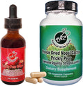 Prickly Pear Nopal Cactus Supplement Combo Pack - Freeze Dried Cactus Fruit Extract - 120 Vegetable Capsules &amp 2oz Liquid Drops - Vegan Rich in Betalains &amp Bioavailable