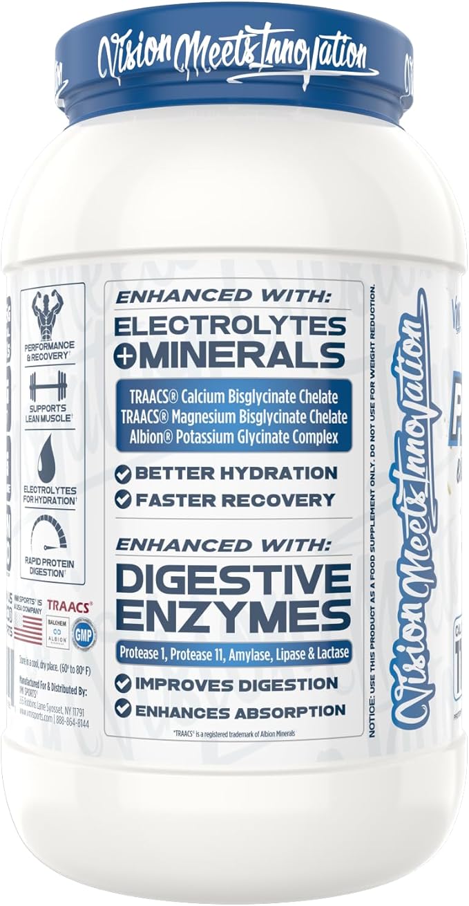 VMI Sports | ProtoLyte Whey Isolate Protein Powder | Low Calorie Whey Protein Powder for Weight Loss | Protein Powder for Muscle Gain | Digestive Enzymes | Non-GMO (Milk and Cookies 1.6 Pounds)