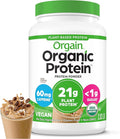 Orgain Organic Vegan Protein Powder Iced Coffee - 21g Plant Protein 60mg of Caffeine Low Net Carb No Lactose Ingredients No Added Sugar Non-GMO For Shakes &amp Smoothies 2.03 lb
