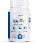 Clinical Effects Mag Relief Magnesium Supplement - 275mg Pure Magnesium Glycinate Capsules - 90 Magnesium Capsules - Quality Magnesium for Cramp Defense Bone Muscle and Nerve Support - USA Made