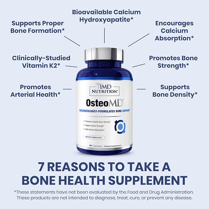 1MD Nutrition Bone Support Bundle - Includes Collagen Peptides and OsteoMD for Comprehensive Bone Support