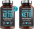 Vitamin Bounty Tune Your Keto Multivitamin + Recover On Keto Electrolytes - Daily Nutrition &amp Keto-Friendly Hydration - 2 Supplement Bundle